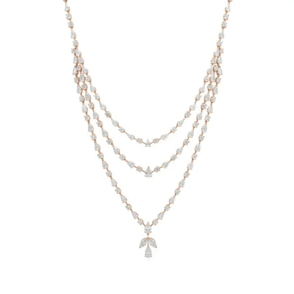Multi-layer Pear Cut Moissanite Necklace S925 Sterling Silver Elegant Bridal Wedding Jewelry for Women multi-layer-pear-cut-moissanite-necklace-s925-sterling-silver-elegant-bridal-wedding-jewelry-for-women
