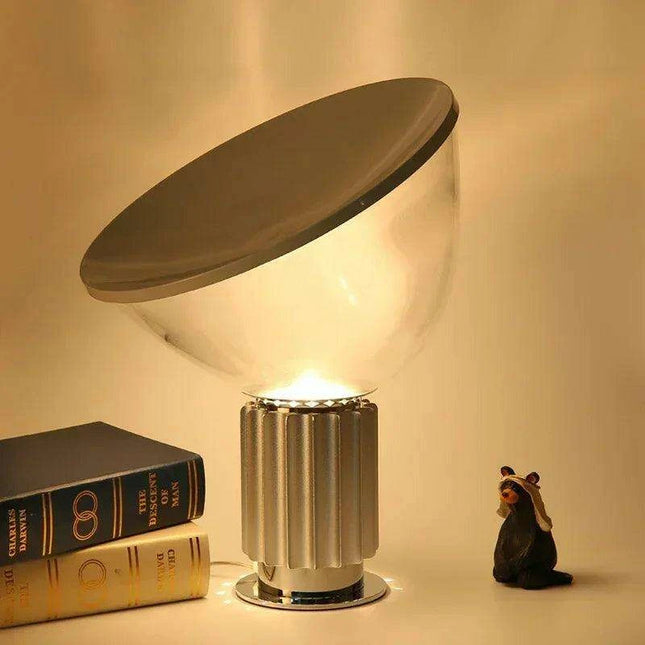 LED Radar Table Lamp - Elegant Glass Light for Living Room, Bedroom, and Office Spaces