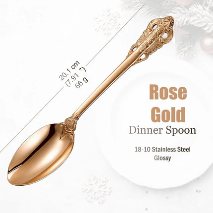 Gold-Finish 18/10 Stainless Steel Flatware — Individual Pieces | Très Elite