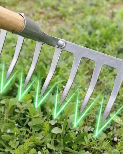 Durable Carbon Steel Gardening Rake Set for Effective Soil Preparation and Weeding