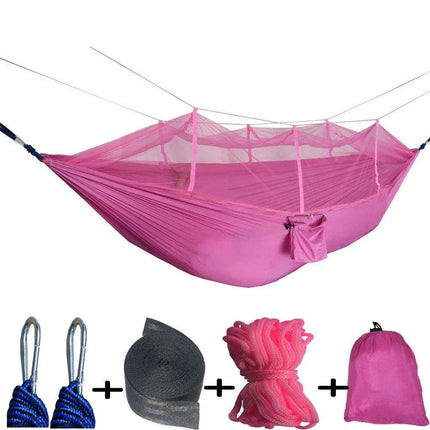 Outdoor Adventure Hammock with Insect Protection - Lightweight Portable Hanging Bed for Camping Comfort