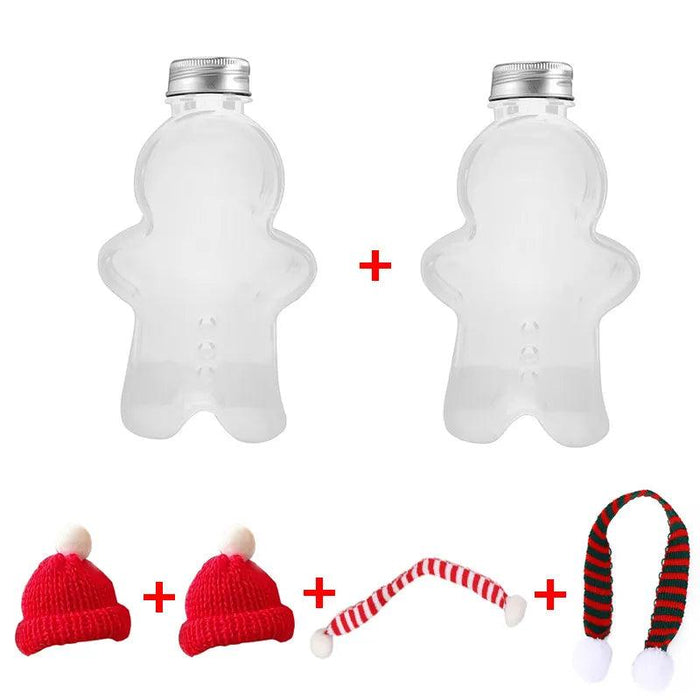 Cheerful Gingerbread Man Holiday Water Bottle for Kids - Ideal Christmas Gift with Multi-Functional Design