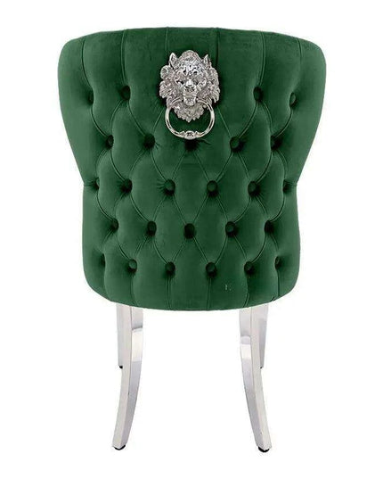 Sleek Contemporary Dining Chairs with Stylish Stainless Steel Frame