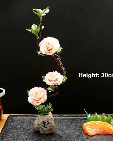 Elegant Floral-Inspired Sushi Serving Set for Luxurious Dining