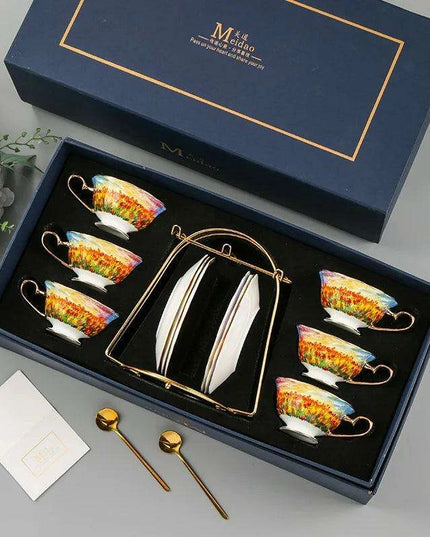 Elegant Bone China Tea and Coffee Set for Two - Savor Every Sip in Style