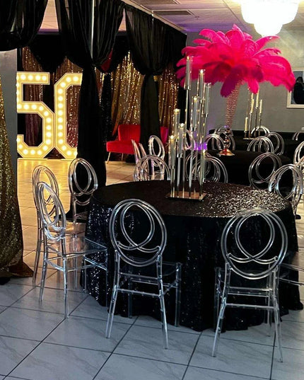 Modern 32-Piece Clear Acrylic Stacking Stools for Events