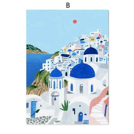 Coastal Elegance: Italian-Inspired Canvas Art for Modern Living Spaces