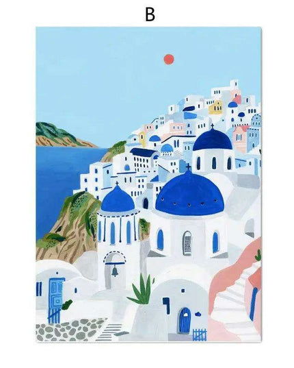 Coastal Elegance: Italian-Inspired Canvas Art for Modern Living Spaces