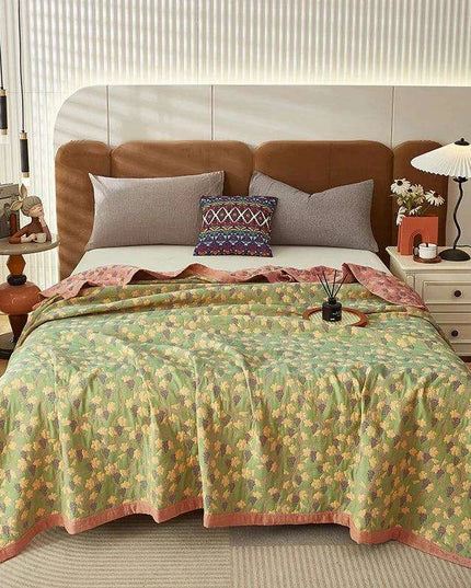 Dreamy Cotton Jacquard Blanket Set - Perfect All-Season Comfort and Style