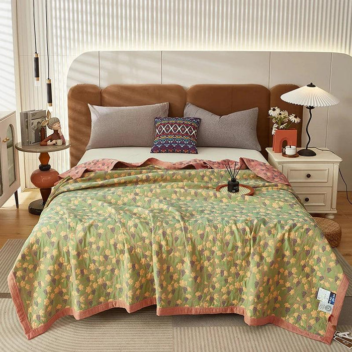 Dreamy Cotton Jacquard Blanket Set - Perfect All-Season Comfort and Style