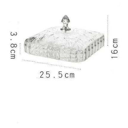 Chic Clear Candy and Snack Organizer Tray with Decorative Lid for Stylish Home Storage