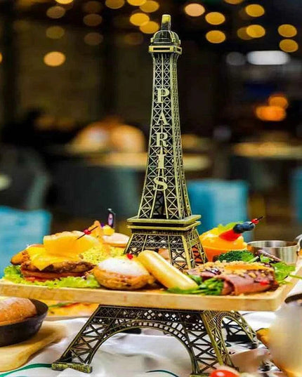 Eiffel Tower-Designed Stainless Steel Dessert and Snack Display Stand