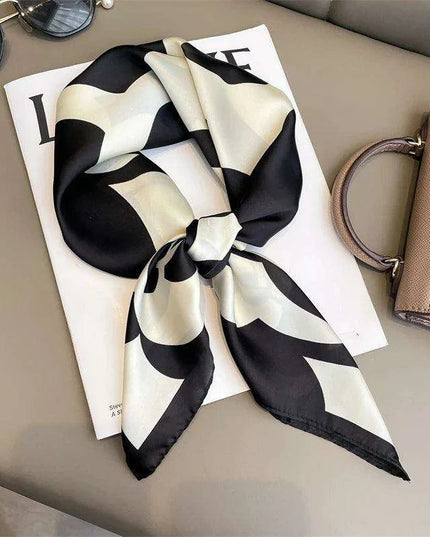 Chic Toddler Elegance: Luxurious 70x70cm Silk Scarf for Ages 6 Months to 4 Years