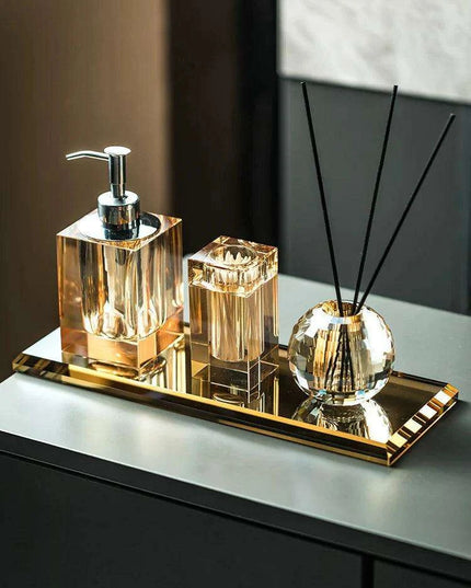 Sophisticated Square Hotel Glass Soap Dispenser with Polished Silver Pump for Contemporary Bathrooms