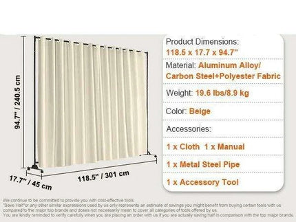 Chic Weatherproof 2-Panel Room Divider for Modern Indoor Privacy