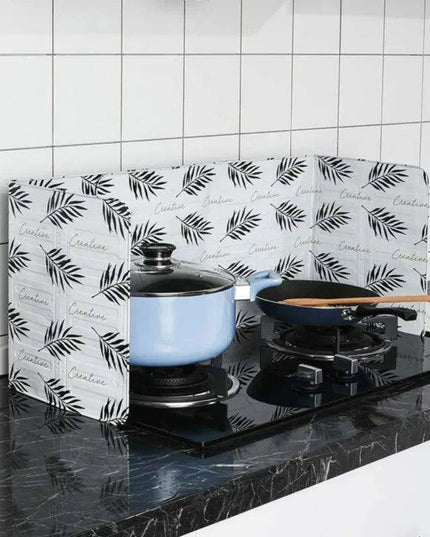 Adjustable Heat-Resistant Aluminum Kitchen Oil Splash Shield - Versatile Splatter Guard