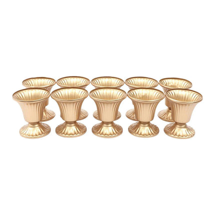 Elegant Golden Trumpet Vase Collection - Exquisite Floral Arrangement for Celebrations
