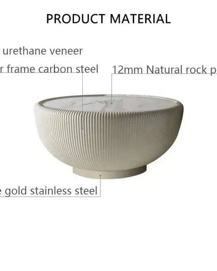 Sleek Bowl-Shaped Slate Coffee Table for Modern Living Areas