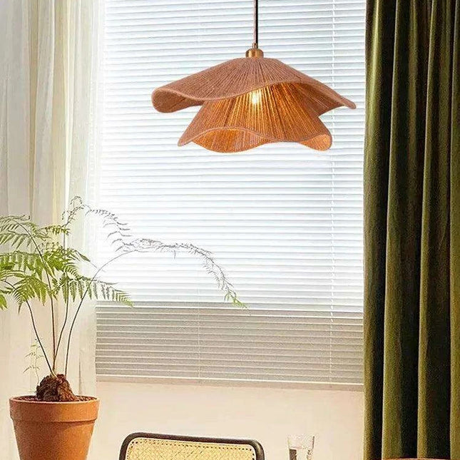 Japanese Wabi Sabi Hemp Rope Chandelier