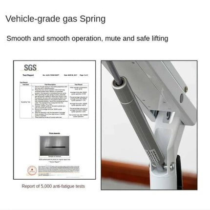 Mobile Height-Adjustable Laptop Desk with Gas Spring Lift for Versatile Home and Office Use