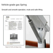 Mobile Height-Adjustable Laptop Desk with Gas Spring Lift for Versatile Home and Office Use