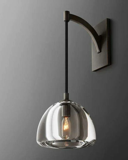 Elegant Semicircle Crystal Wall Sconce for Modern Interiors