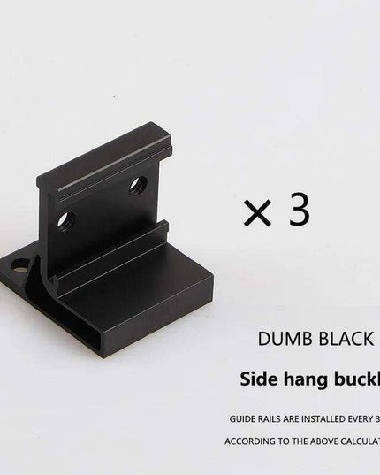 Tranquil Motion Black Elegance Sliding Door System Kit