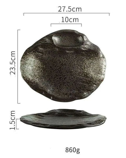 Artisanal Japanese Ceramic Plate for Elegant Dining Experiences