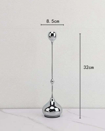 Contemporary Silver Teardrop Candle Holder for Elegant Home Decor