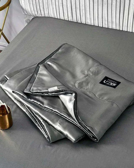 Imitation Silk Summer Comforter - Soft White Lightweight Quilt for Adults, Available in Single and Double Sizes (150*200cm)