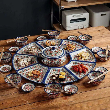 Chic Fan-Design Dining Set for Unforgettable Gatherings