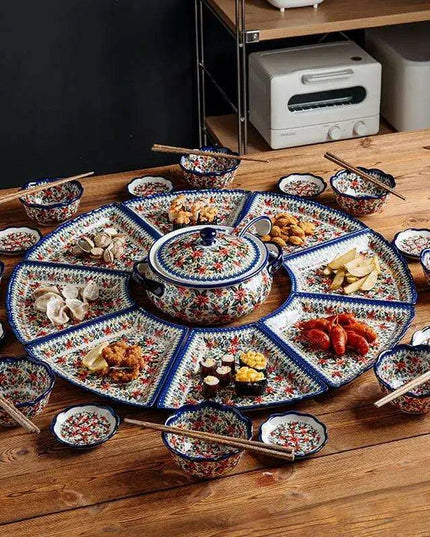 Chic Fan-Design Dining Set for Unforgettable Gatherings