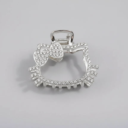 Kawaii Hello Kitty Alloy Rhinestone Gripper Girl Cute Cartoon Hair Accessories Holiday Gift Anime Decorations Women Accessories kawaii-hello-kitty-alloy-rhinestone-gripper-girl-cute-cartoon-hair-accessories-holiday-gift-anime-decorations-women-accessories