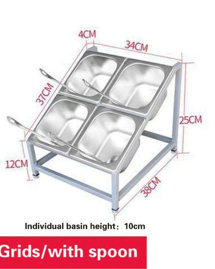 Milk Tea Shop Organizational Marvel: Multi-Grid Portion Basin Rack for Streamlined Efficiency