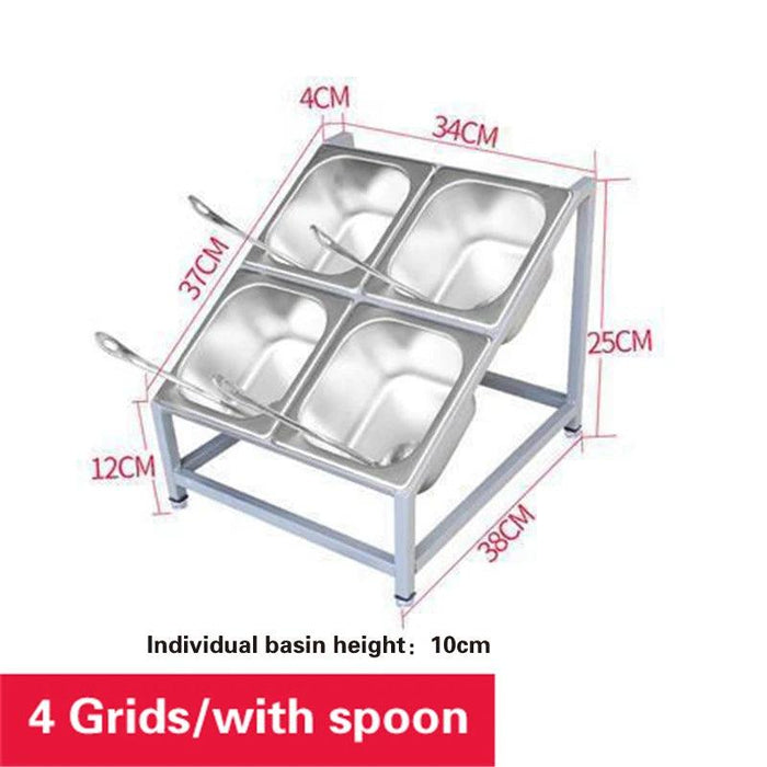 Milk Tea Shop Organizational Marvel: Multi-Grid Portion Basin Rack for Streamlined Efficiency