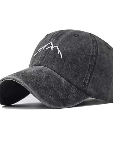 Retro Mountain Embroidered Cap - Unisex Vintage Baseball Hat