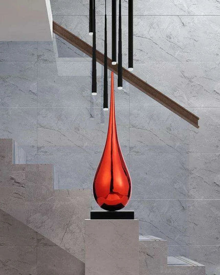 Modern Abstract Water Drop Fiberglass Sculpture