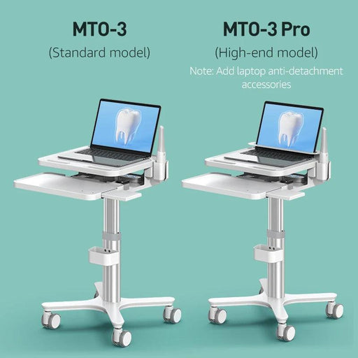 Adjustable Height Mobile Medical Cart with Laptop Security Lock and Premium Durability