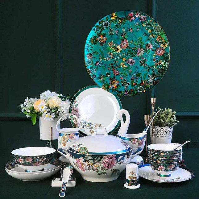 Elegant Jingdezhen Bone China Dining Set