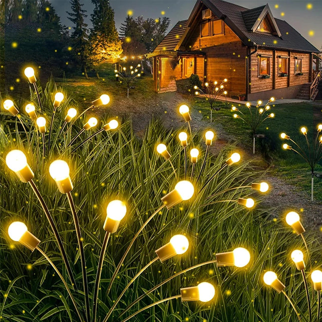 Solar Powered Firefly Garden Lights – Waterproof LED Outdoor Decoration