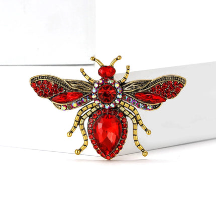 Rhinestone Bee Brooch — Crystal Glass Insect Pin for Women & Men | Multiple Colours