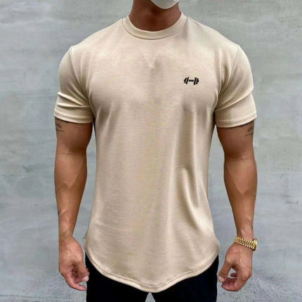 Men's Summer Slim Fit Muscle Tee - Ultra-Soft Cotton Blend Short Sleeve T-Shirt for Gym & Everyday Wear