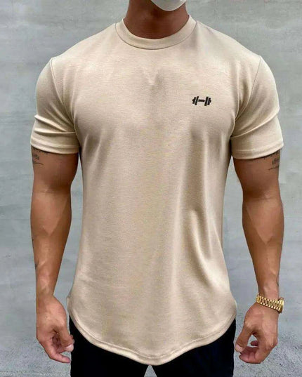 Men's Summer Slim Fit Muscle Tee - Ultra-Soft Cotton Blend Short Sleeve T-Shirt for Gym & Everyday Wear