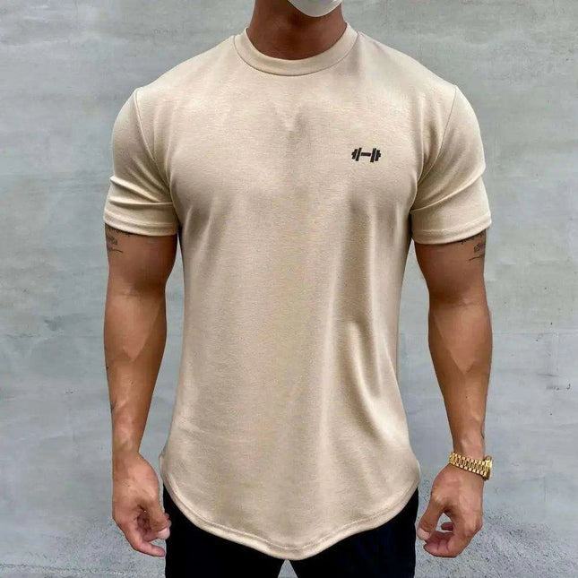 Men's Summer Slim Fit Muscle Tee - Ultra-Soft Cotton Blend Short Sleeve T-Shirt for Gym & Everyday Wear