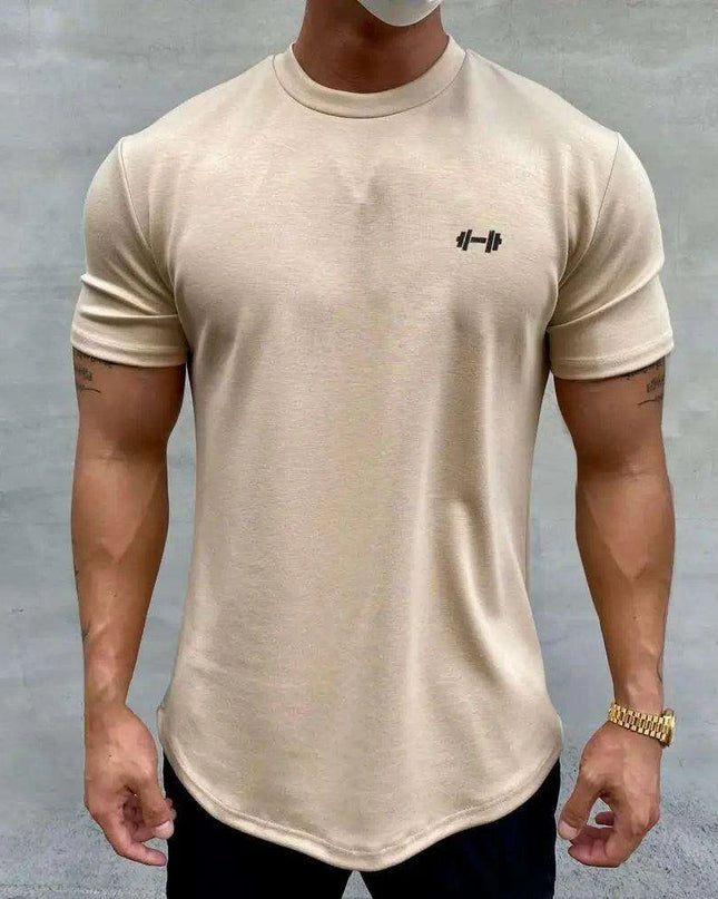 Men's Summer Slim Fit Muscle Tee - Ultra-Soft Cotton Blend Short Sleeve T-Shirt for Gym & Everyday Wear