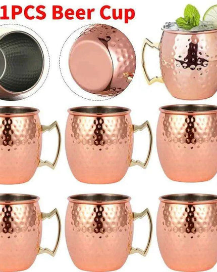 Premium Copper-Plated Moscow Mule Mugs Set - Perfect for Entertaining and Celebrations