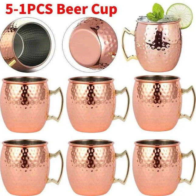 Premium Copper-Plated Moscow Mule Mugs Set - Perfect for Entertaining and Celebrations