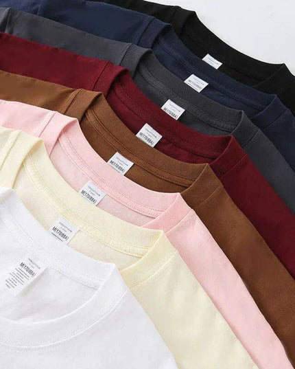 Premium 260gsm Men's Oversized Casual Cotton Short Sleeve T-Shirt - Summer Essential O-Neck Top