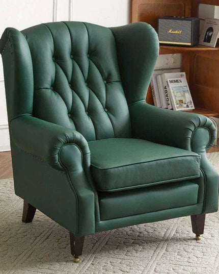 Elegant Leather Wingback Chair for Modern Living Areas