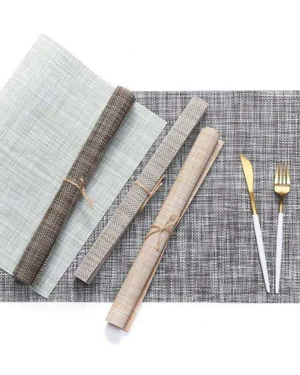 Elegant PVC Dining Table Placemats Set of 6 - Stylish Heat-Resistant Table Protection